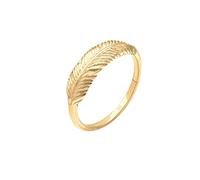 Elli Anillo de mujer con pluma en tendencia bohemia de plata de ley 925.
