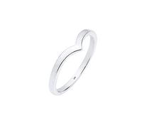 Elli Anillo de mujer en forma de V Stacking Trend en plata de ley 925, Plata, Sin piedra preciosa