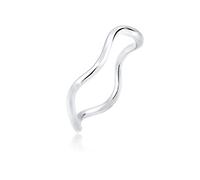 Elli Anillo de ondas Minimal Geo plata 925 0611162116, 52, Corte facetado, Sin piedras preciosas