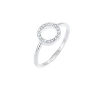ELLI Anillo 'Geo' plata / transparente 54 plata / transparente