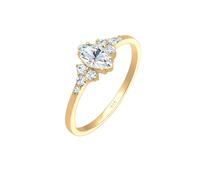 ELLI Anillo 'Kristall' oro / transparente 58 oro / transparente