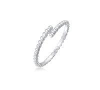 Elli Anillo mujer con diseño de bola abierta ajustable en plata de ley 925