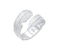 Elli Anillo Mujer Motivo Plumas Tendencia en Plata Esterlina 925