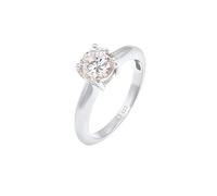 Elli Anillo Mujer Solitario con Piedras de Circonita en Plata Esterlina 925