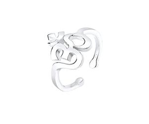 Elli Anillo para mujer con símbolo de fuerza y talismán en plata de ley 925, Corte facetado, sin gema