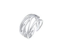 Elli - Anillo para mujer de plata de ley 925 con hoja ornamental
