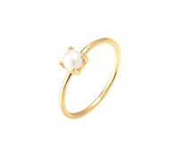 ELLI Anillo 'Pearl' oro / blanco perla 52 oro / blanco perla