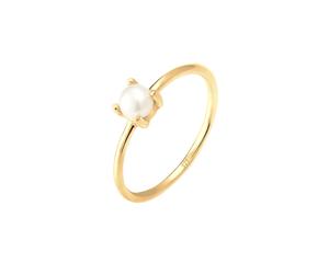 ELLI Anillo 'Pearl' oro / blanco perla 52 oro / blanco perla
