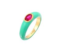 ELLI Anillo 'Solitär' turquesa / oro / magenta 58 turquesa / oro / magenta