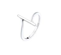 Elli Anillo solitario aniversario de mujer con plata - Tamaño 14