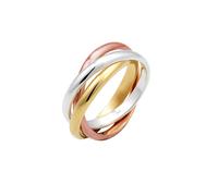 ELLI Anillo 'Trio' oro / oro rosa / plata 58 oro / oro rosa / plata