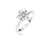 Elli Anillos de compromiso para damas con cristales en plata esterlina 925