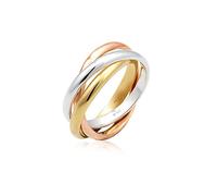 Elli Anillos de envoltura para damas Tricolor básico en plata esterlina 925