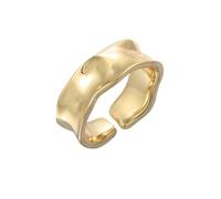 Elli Anillos Mujeres Banda Abierto Orgánico Color Oro