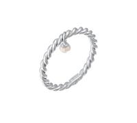 Elli Anillos Mujeres Banda Colgante Retorcido con perla cultivada de agua dulce en Plata de Ley 925