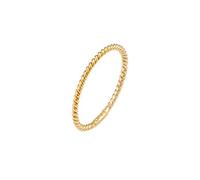 Elli Anillos Mujeres Retorcido Básico Minimalista en Oro Amarillo 375