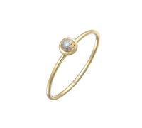 Elli Anillos Mujeres Solitario sencillo con Labradorita en oro amarillo 375