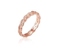 Elli anillos para mujer de diseño trenzado con nudo infinito, fabricado en plata de ley de 925 chapada en oro rosa