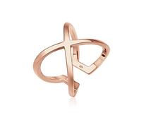 Elli Anillos Símbolo de la Cruz de Damas Geo en Plata Esterlina 925 Rosada bañada en oro