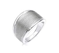 Elli Anillos Mujeres Básico Mate Tendencia en Plata de Ley 925