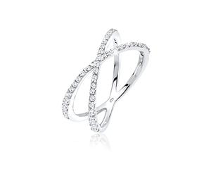 Elli Bague Croix Oxyde de Circonio Argent 925, 54 mm