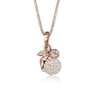 Elli - Cadena con colgante motivo ángel, plata 925, cristales color rosa, talla en brillante