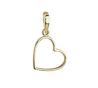 Elli Colgante de corazón para mujer, diseño de corazón, en oro amarillo 375, Corte facetado, No es una piedra preciosa