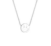 Elli Collar con colgante sonriente de corte xilio chapado en oro para mujer, Plata esterlina