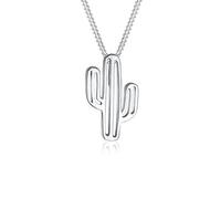Elli Collar de mujer de cactus desierto boho en plata de ley 925, sin gema