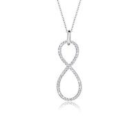 Elli - Collar de plata con cristal (70 cm)