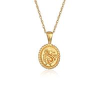 Elli Collar de plata de ley 925 chapado en oro de 24 quilates vintage con colgante para mujer, joyas, regalos para mujeres, niñas, mamá, novia, cadena de plata boho, longitud 45 cm, 450, Plata
