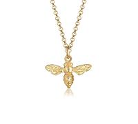 Elli Collar de verano con diseño de abejas y animales bañados en oro de plata 925 de longitud 45 cm