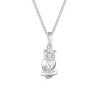 Elli Collar Mujer Colgante Búho Juguetón en Plata de Ley 925