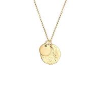 Elli Collar Mujer Colgante Placa Martillado en Plata Esterlina 925