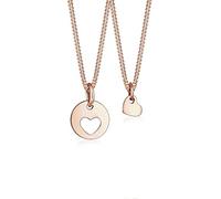 Elli Collar Mujer Conjunto Corazón Recortado Madre Hijo en Plata Esterlina 925