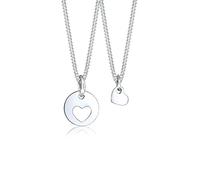 Elli Collar Mujer Conjunto Corazón Recortado Madre Hijo en Plata Esterlina 925