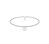 Elli Collar para mujer con adorno de moda en plata de ley 925, 360, Corte facetado, sin gema