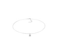 Elli Collar para mujer con colgante clásico con cristal en plata de ley 925, 38cm, Plata esterlina, Circonia cúbica