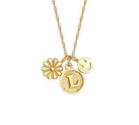 Elli Collar para mujer con colgante de letra L en plata de ley 925