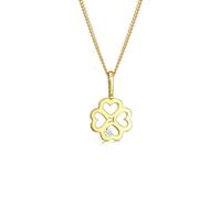 Elli - Collar para mujer con oro amarillo y diamante, corte brilliante redondo, 14 k