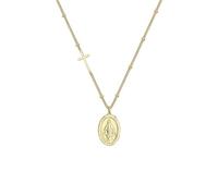 Elli Collar para mujer, diseño de cruz de María en plata de ley 925, 450, Plata esterlina, sin gema