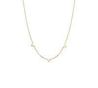 Elli Collares - Cadena con diseño minimalista geométrico de triángulos, fabricada en plata de ley de 925 chapada en oro