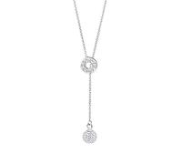 Elli Collares Cadena en y Bola con Cristales en Plata Esterlina 925