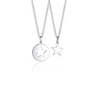 Elli Collares Mujeres Juego Colgante de Estrella Cut-Out Madre Hijo en Plata de Ley 925