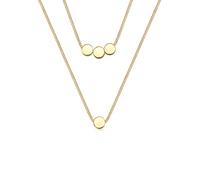 Elli Collares Las damas circulan por la capa geológica en plata esterlina 925 bañada en oro.