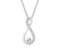 Elli Collares Mujer Colgante Infinito Precioso con Cristales en Plata Esterlina 925