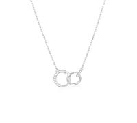 Elli Collares Mujeres Colgante Anillos Elegante Bola Entrelazada Color Plata con Cristales