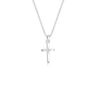 Elli Collares Mujeres Colgante de Cruz Grabado de Estrella en Plata de Ley 925