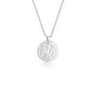 Elli Collares Mujeres Placa Colgante Martillado en Plata de Ley 925
