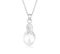Elli Collares para Dama Colgante Infinito con Perlas y Cristales en Plata de Ley 925